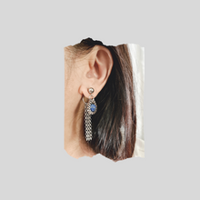 Load image into Gallery viewer, Steel Earrings- Front Back Earrings with Gemstones (Product ref: E356)
