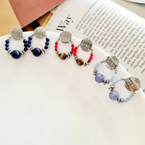 Stud Earrings - Gemstones (Product ref: E367)