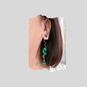 Front Back Earrings - Gemstones (Product ref: E370)