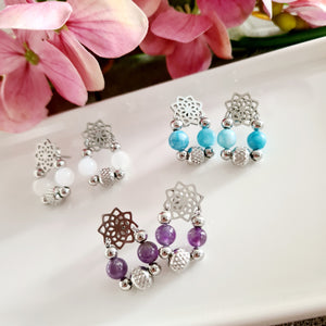 Stud Earrings - Gemstones (Product ref: E432)