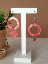 Load image into Gallery viewer, Asymmetrical Earrings - Resin / Acetate  (Product ref: E067)
