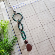 Load image into Gallery viewer, Contemporary Necklace -  Resin / Acetate Pendant: Waxed cord  (Product ref: N088)
