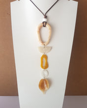 Load image into Gallery viewer, Contemporary Necklace -  Resin / Acetate Pendant: Waxed cord  (Product ref: N089)
