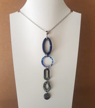 Load image into Gallery viewer, Contemporary Necklace -  Resin / Acetate Pendant: Metal chain  (Product ref: N099)
