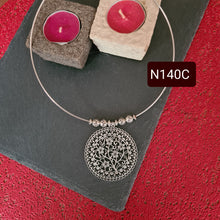 Load image into Gallery viewer, Choker Necklace - Silver Tone ( Product ref: N140 )
