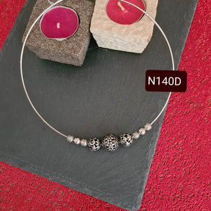 Choker Necklace - Silver Tone ( Product ref: N140 )