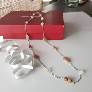 Contemporary Necklace - Gemstones linked ( Product ref: N153 )