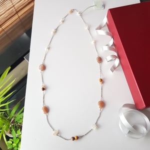 Contemporary Necklace - Gemstones linked ( Product ref: N153 )