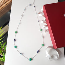 Load image into Gallery viewer, Contemporary Necklace - Gemstones linked ( Product ref: N159 )
