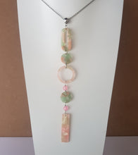 Load image into Gallery viewer, Contemporary Necklace -  Resin / Acetate Pendant: Metal chain  (Product ref: N167)
