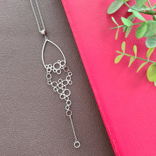 Load image into Gallery viewer, Contemporary Necklace - Silver Tone Pendant: Metal chain (Product ref: N300)
