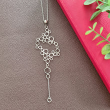 Load image into Gallery viewer, Contemporary Necklace - Silver Tone Pendant: Metal chain (Product ref: N301-S)
