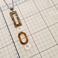 Load image into Gallery viewer, Contemporary Necklace -  Resin / Acetate Pendant: Metal chain (Product ref: N374)
