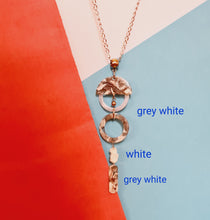 Load image into Gallery viewer, Contemporary Necklace -  Resin / Acetate Pendant: Metal chain (Product ref: N375)
