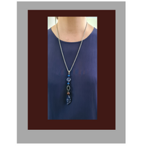 Load image into Gallery viewer, Contemporary Necklace -  Resin / Acetate Pendant: Metal chain (Product ref: N377)
