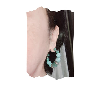 Hoop Earrings - Gemstones (Product ref: E211)